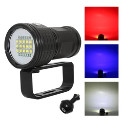 XHP70 XHP90 LED torcia subacquea fotografia luce Video subacquea 100m impermeabile XM L2 led torcia subacquea 18650 lampada tattica