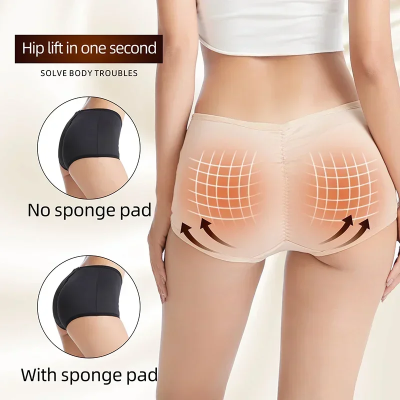 Women Shapers Sponge Padded Butt Lifter Abundant Lady Pants Push Up Hip Enhancer Padded Panties and Briefs Underwear