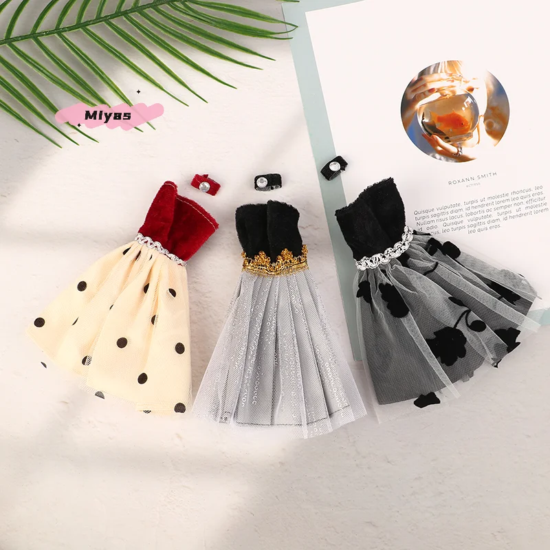 1Set DIY Poppenhuis Kleding Banket Party Mooie Pop Jurk voor 11.5-inch Mode Pop Accessoires Meisjes Mode speelset