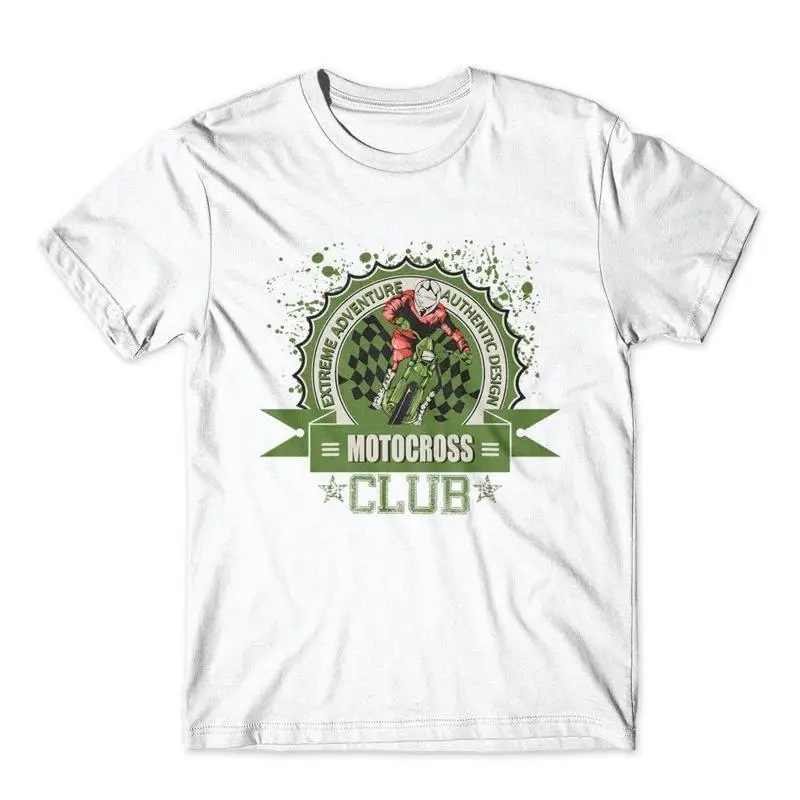 تي شيرت موتوكروس كلوب 100 قطن ممتاز جديد #1