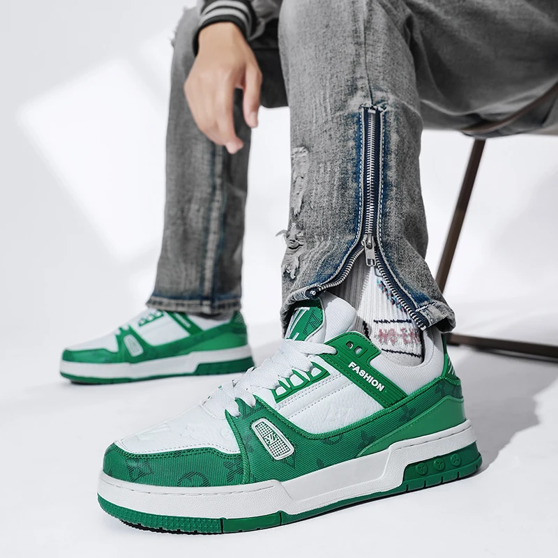 أحذية كلاسيكية عالية الجودة للرجال أحذية تزلج بمنصة منخفضة القطع للرجال ماركات أصلية أحذية رياضية كاجوال فاخرة مصممة للرجال