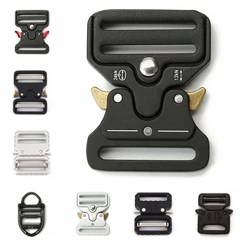 طقم إبزيم تكتيكي سريع التحرير للرجال ، حزام ذكر معدني أوتوماتيكي ، مشبك زنك ، قابل للتعديل ، 25 ، 32 ، 38 ، 45 ، 50 ، 52