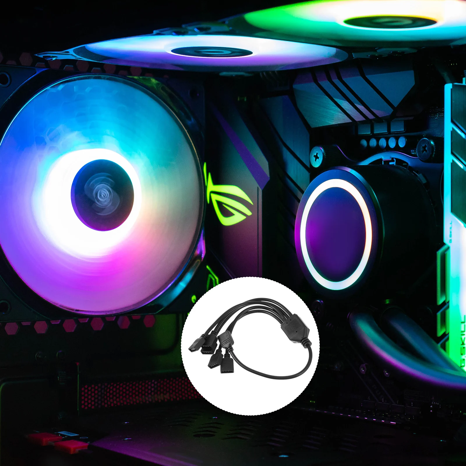 

Кабель ARGB от 1 до 5, разветвитель светодиодной ленты, разъем RGB Y, удлинитель, практичный дизайн, долговечная работа, пыленепроницаемость
