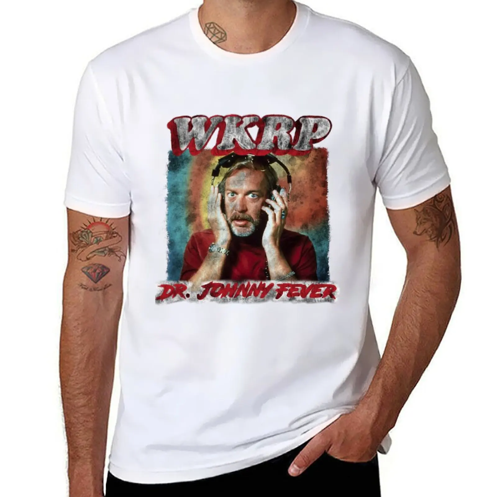

Dr Jhonny WKRP T-Shirt man t shirts cotton printed t shirts for man T-Shirt