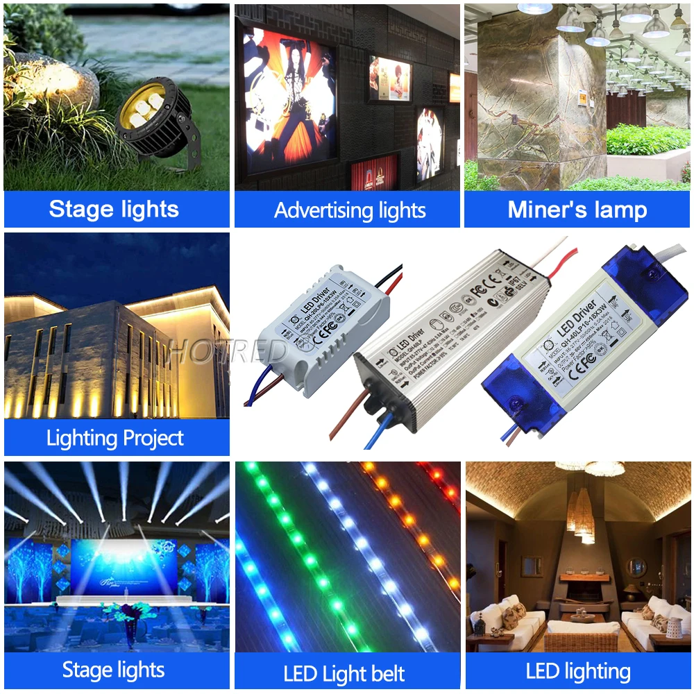 LED Driver 600mA Constant Current High PF 3W 10W 20W 30W 40W 50W 60W 1-2x3w 3-10x3w 10-18x3w 18-30x3w Lamp Lighting Power Supply