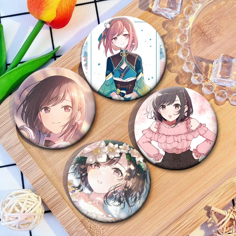 أنيمي مشروع SEKAI شارة على ظهره اكسسوارات Shinonome Ena الرموز دبابيس دبابيس الكرتون المستديرة للملابس حقيبة ديكور الهدايا