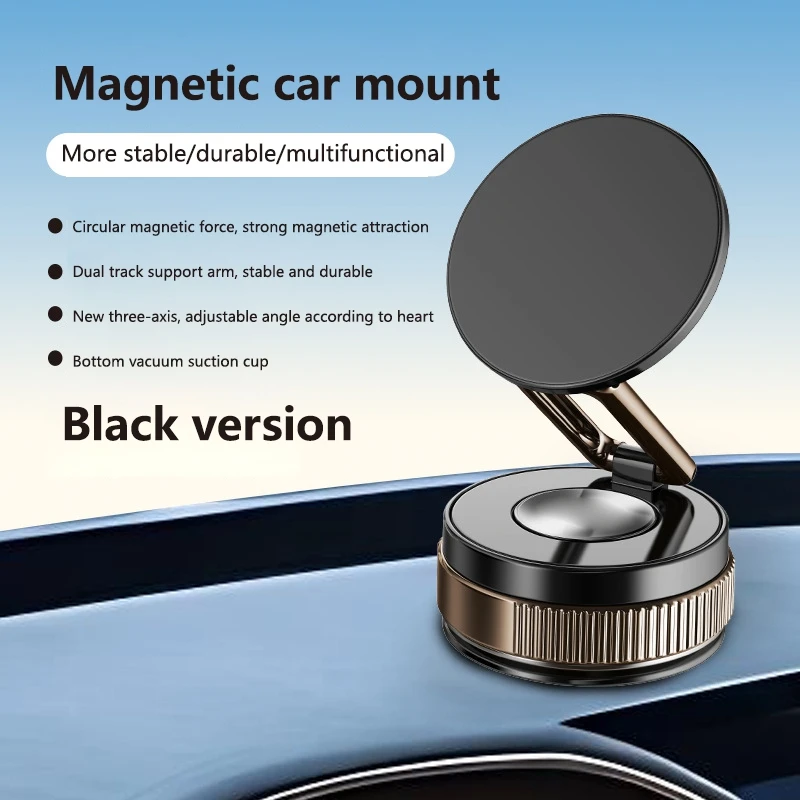 

New Portable Square Magnetic Suction Phone Holder Multifunctional Desktop Car Universal Vacuum Suction Cup Holder Foldable