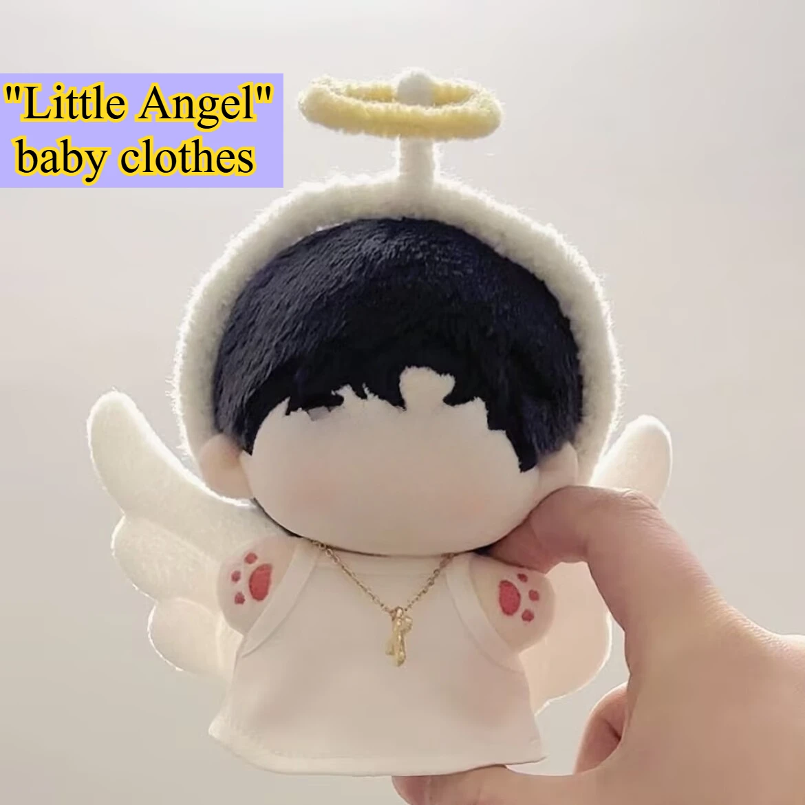 新しい10cm「リトルエンジェル」かわいいアクセサリー服シリーズ綿人形10cmセットスターベビードレス