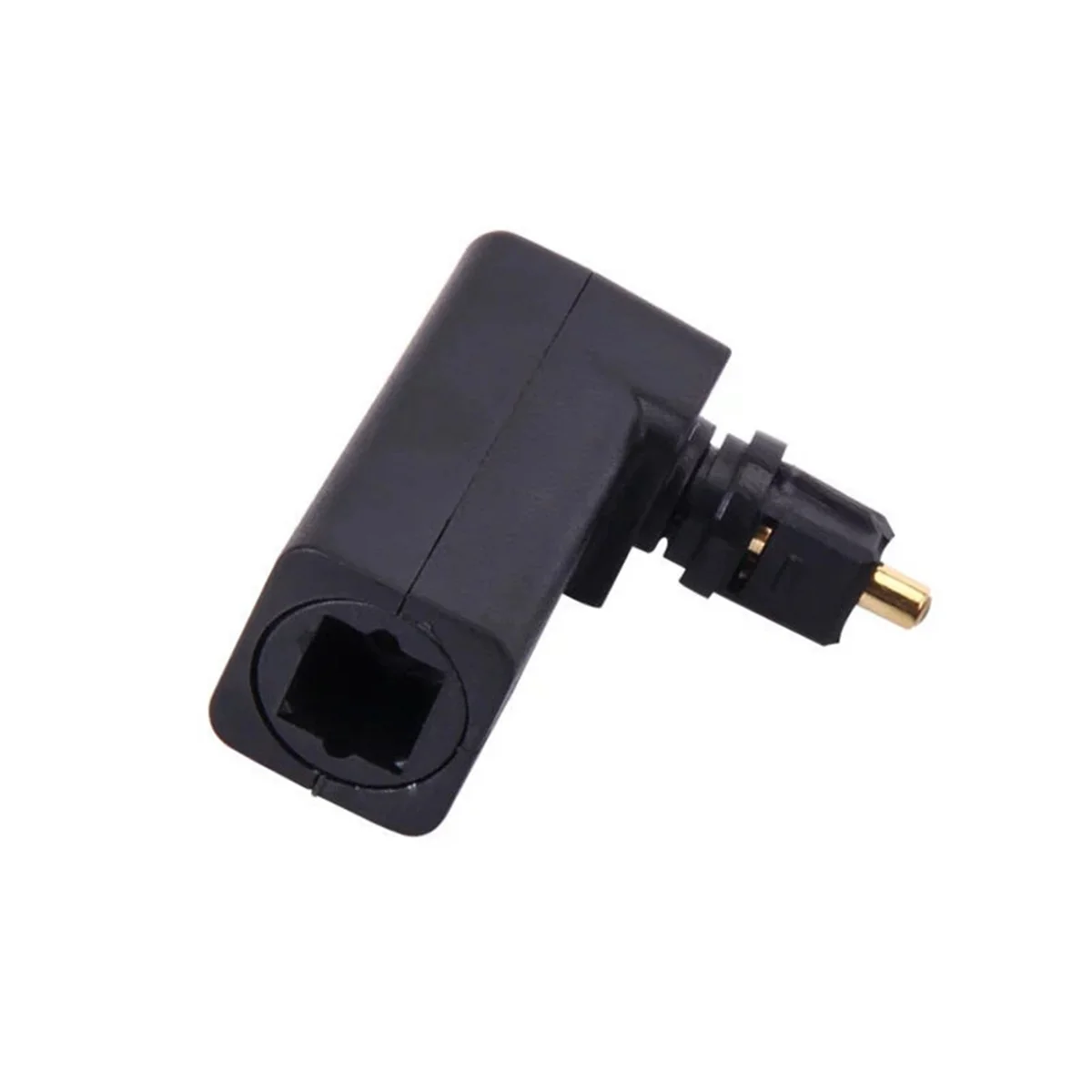 ABSQ-1Pcs Toslink 90 derajat optik Audio adaptor kabel pria ke Wanita sudut kanan 360 berputar PC TV DVD Stereo kabel optik