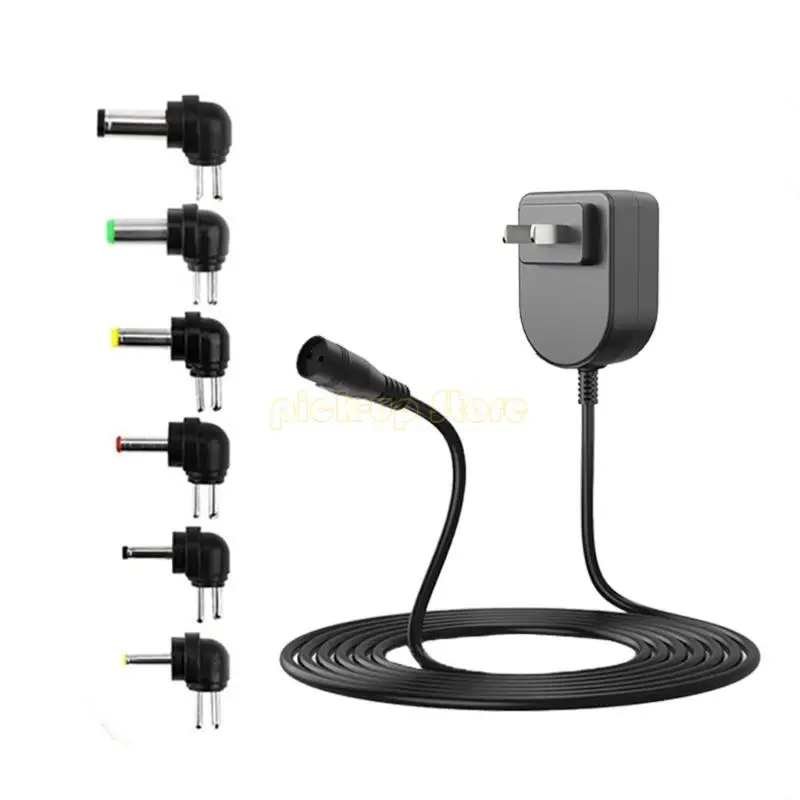 

Q5WA DC3-12V 15W Switching Power Supply Adapter with 6 Connectors AC100-240V to DC5521 for Multiple Devices