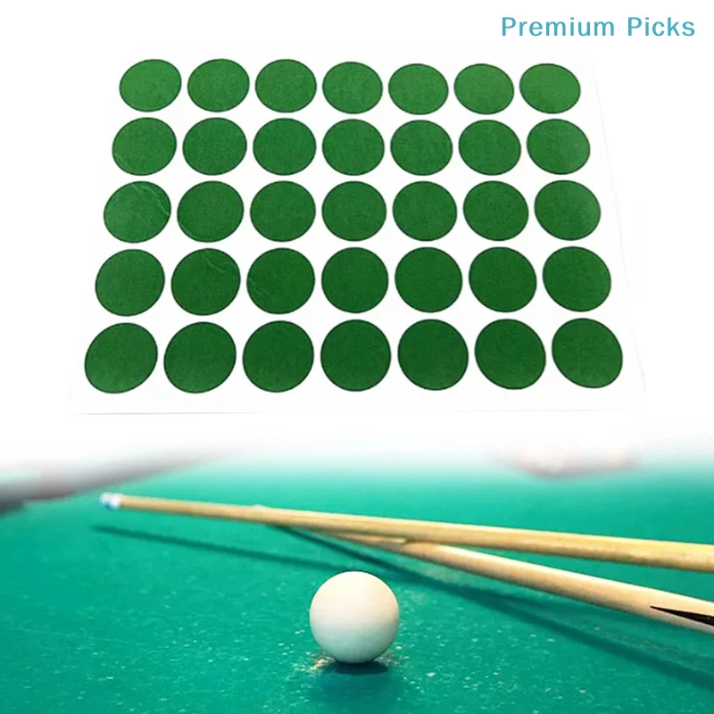 2Sheets Repair Sticker Green Round Self Adhesive Pool Table Cloth Patch Snooker Mending Patch Billiard Table Stickers Kit view 3
