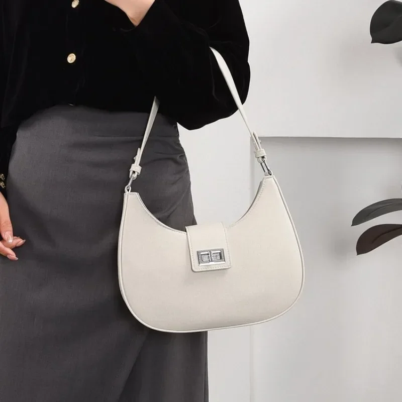 Slim Women's Crossbody Bag Italian Leather Minimalist Design With Hidden Magnetic Closure