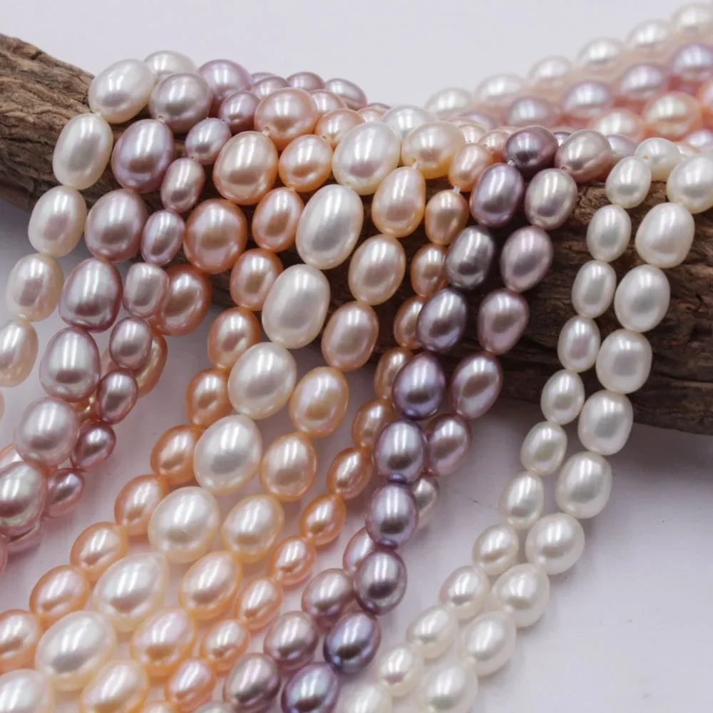 High Luster Flawless Rice Freshwater Pearls 2-9mm AAAAA Natural Loose Beads DIY Jewelry Making Accessories for Necklace Bracelet