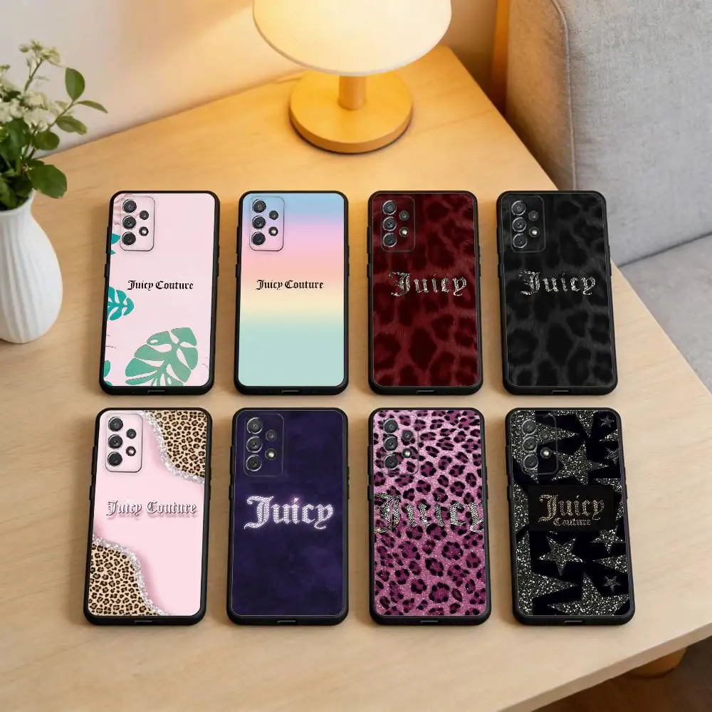 

J-Juicy Cool C-Couture Phone Case For Samsung Galaxy A73,A72,A71,A70,A53,A52,A51,Soft Silicone Black Cover
