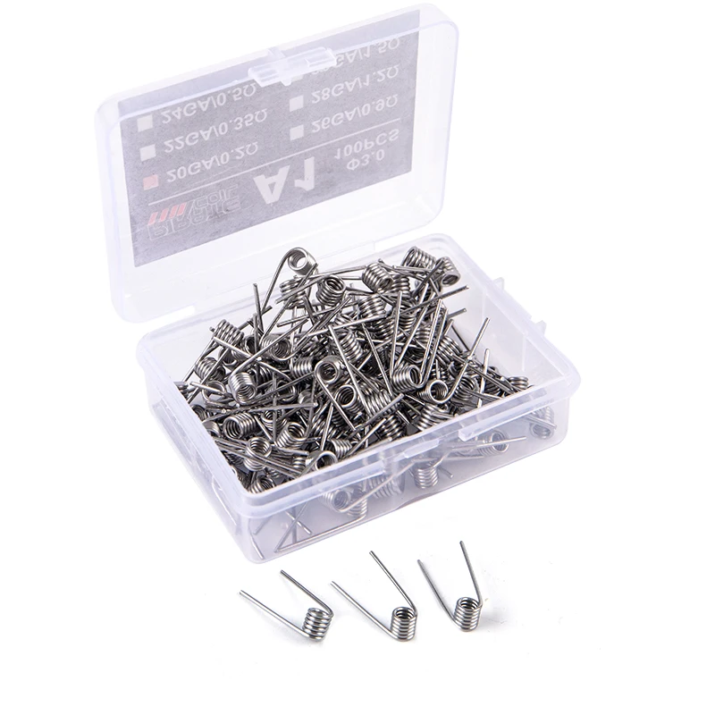 100 Pz/scatola 3.0 Diametro Del Cerchio di Alta Qualità A1 Bobina Filo Resistenza Al Riscaldamento Bobine Prefabricate FAI DA TE Prebuilt Bobina filo