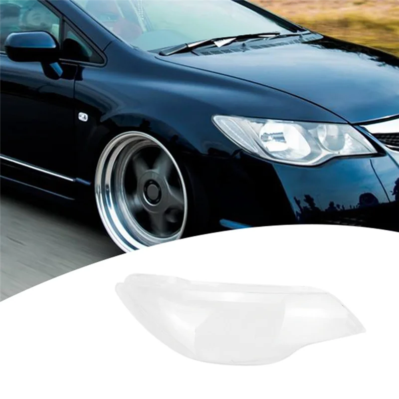 

Car Front Left +Right Side Headlight Clear Lens Lamp Shade Shell Cover For Honda Civic FD 2006 2007 2008