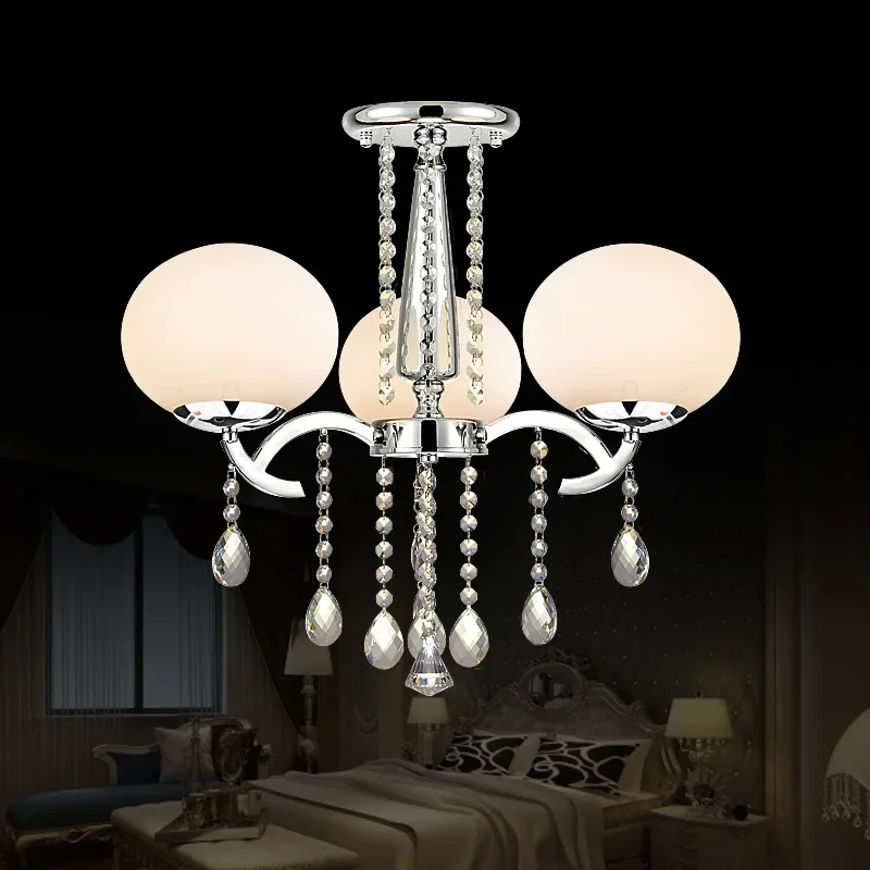 

Modern crystal chandelier lampshade glass e27 lamparas colgantes lamp home lighting pendientes lampadario lustre led light sale