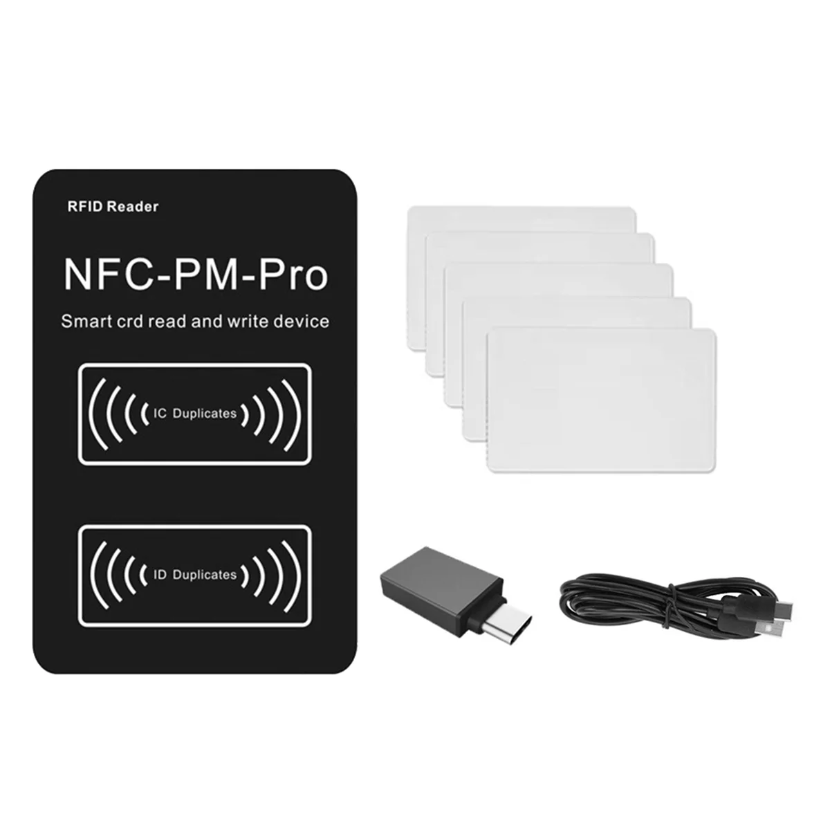 

Hot sale RFID Smart Chip Reader PM PRO Decoder+5XCUID Card NFC Key Copier 13.56Mhz 125Khz Badge Write Token ID IC Tag Clone