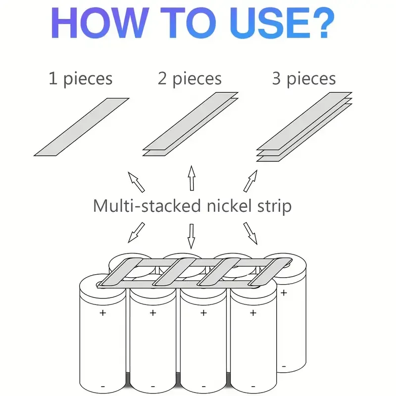 1pc Nickel Strips 18650 Li-ion Battery Nickel Sheet Plate Nickel Plated Steel Belt Strip Connector Spot Welding