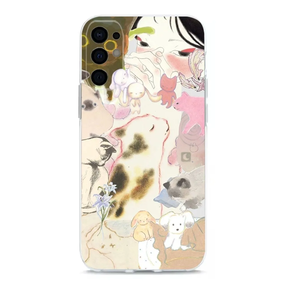 Aya Takano Japanese painter Phone Case  For Samsung S30,S23,S21,S22,S20 Ultra,S20 FE lite,S10,S9,S8PIus Transparent Shell