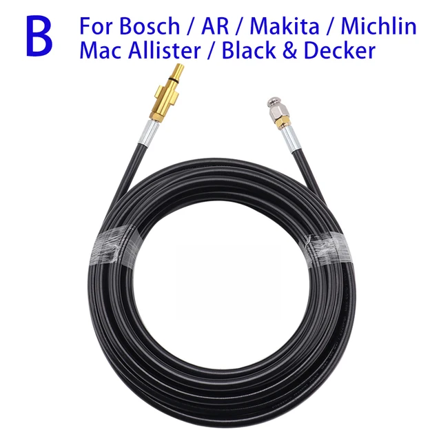 2 ~ 40M 1/4 "Riool Afvoer Water Reinigen Slang Met Verwijderbare Nozzle En Optionele Adapter Voor Karcher Bosch hoge Druk Jet Wasmachine