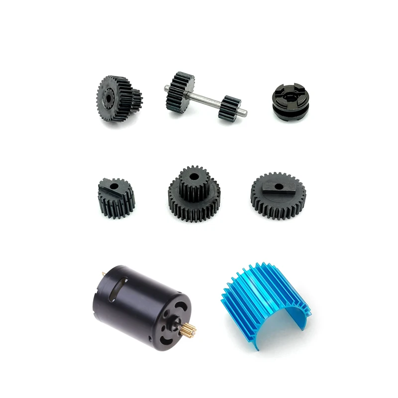 1 Set High Quality Metal Gears With 370 Motor For Speed Change Gear Box For WPL B1 B24 B16 B36 C24 1/16 4WD 6WD RC Car Parts