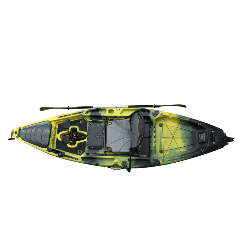 Fishing Kayak with Flap Pedal Drive Sit on Top Kayak Boat PE for Fishing Vicking Pedal Kayak 10FT 11 CE Certificate 8 Degree