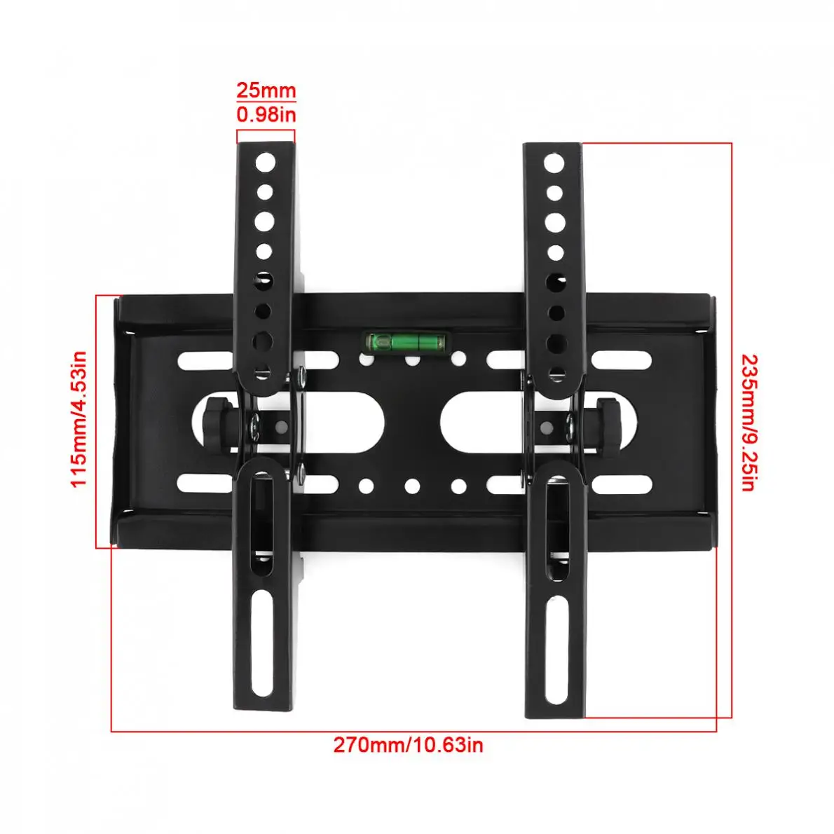 25 kg regulowanych uchwytów ściennych do telewizorów Płaska ramka do telewizorów panelowych Obsługa nachylenia 15 stopni z poziomem do monitora LCD