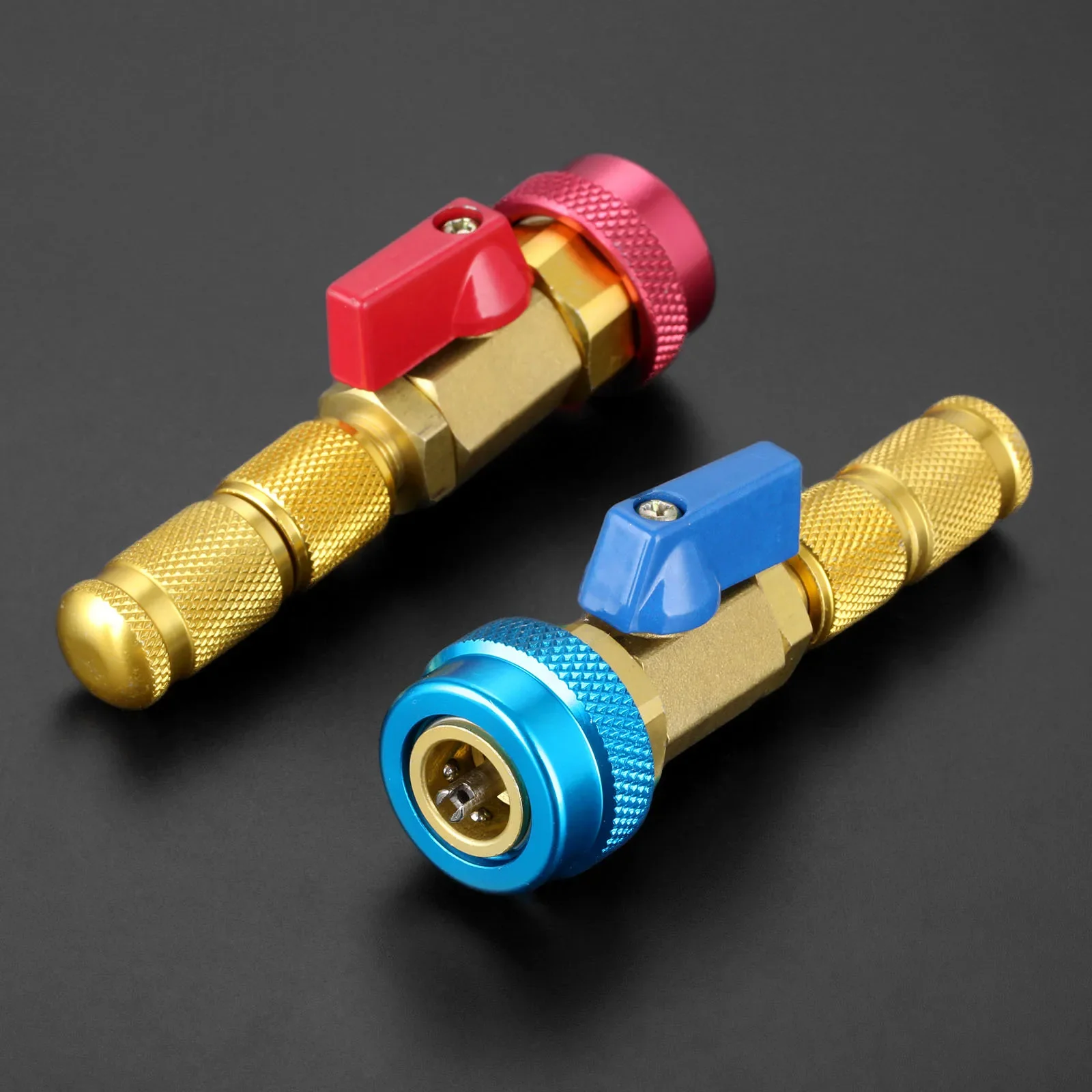 

1 Set Air Conditioning R134A Valve Core Quick Remover Installer High Low Pressure Tool Solid Brass Car Air Conditioning Tools