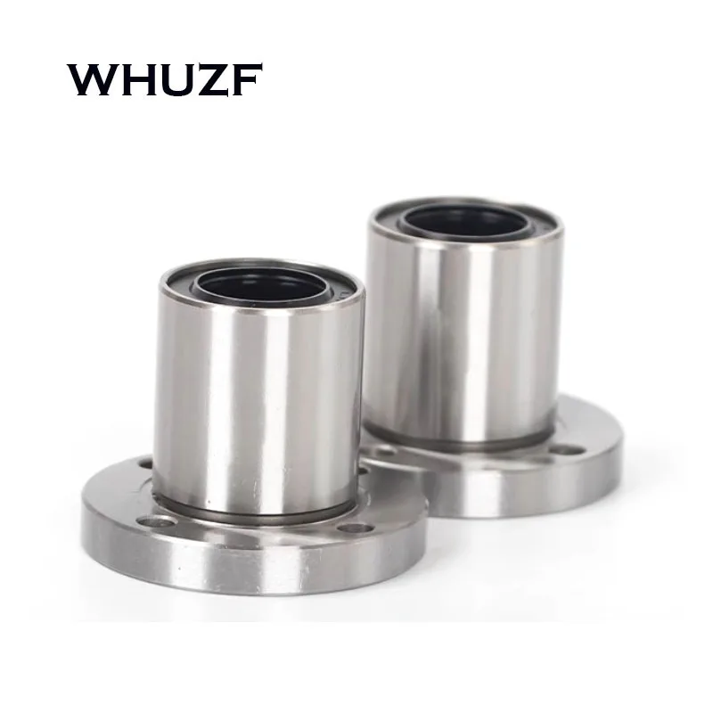 4PCS LMF8UU LMF10UU LMF6UU LM12UU LM8LUU LMF12LUU LM16UU 8mm flange linear ball bearing for 8mm linear shaft CNC 3D printer