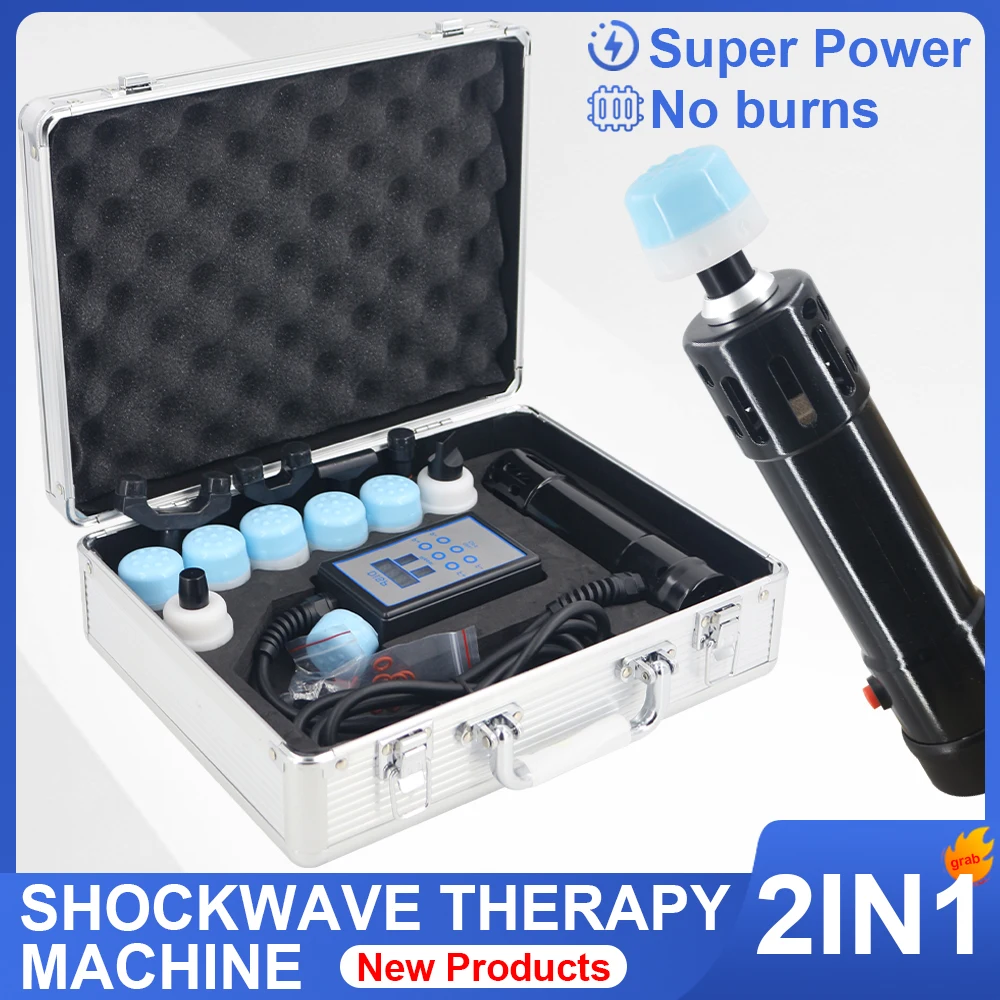 Newest Shockwave Therapy Machine Effective Relieve Shoulder Pain Muscle Relaxation 2 IN 1 Shock Wave Chiropractic Massage Tool