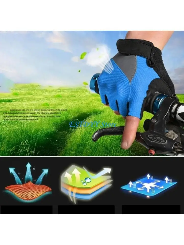 

G6DE Велосипедные перчатки с половиной пальца Перчатки для спортзала Перчатки для фитнеса Спортивные перчатки Велосипедные для