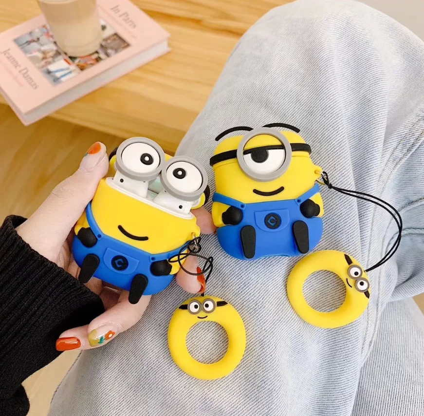 

For Airpods 4 Case 2024,Cute 3D Big Eyes Silicone Anime Earphone Cover For Airpods Pro 2 Case/Airpods 1/2/3/4 Case Girls Boys