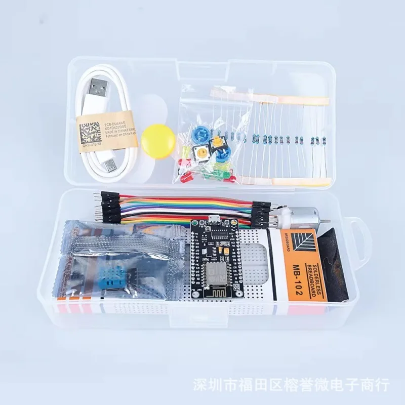 2024StyleESP8266 WiFiGetting Started Learning Kit DHT11Temperature and Humidity Sensor Programming Electronic Experiment