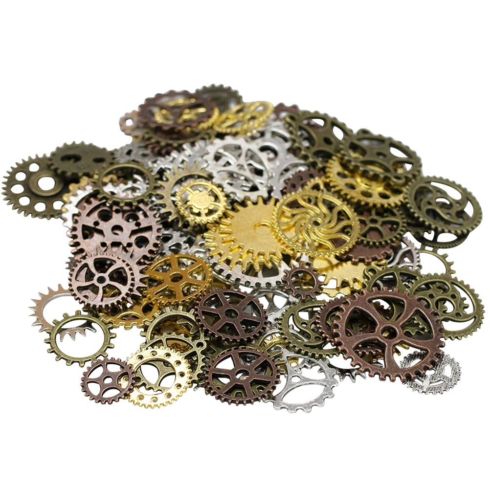 

Gear Pendant Diy Jewelry Making Supplies Steampunk Charms For Necklace Bracelet Keychain Craft Art Accessories Mixed