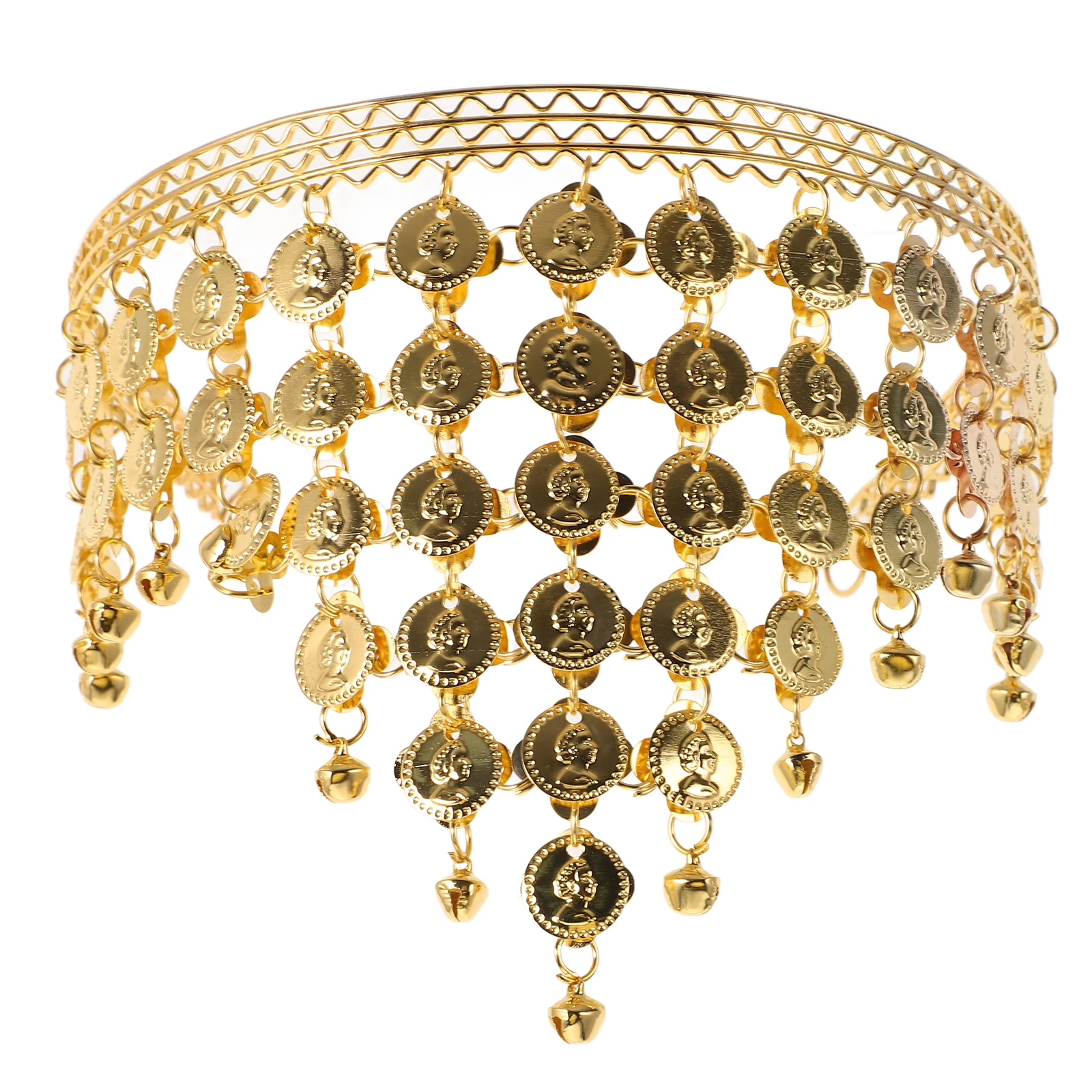 

Belly Dancing Headband Decorative Hair Band Dangling Coins Tassel Lightweight Dance Headband Performance Hair Ornament