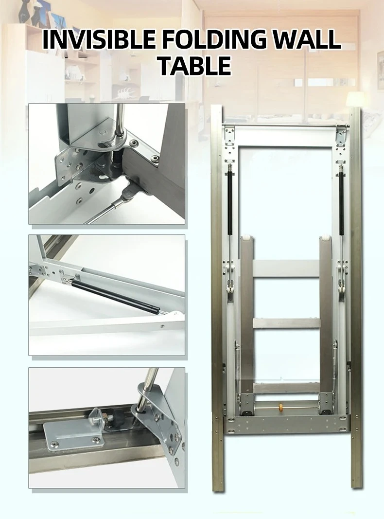 Invisible Folding Table Bracket Wall Mounted Space Saving for Dining Office Study Table No Desktop Board