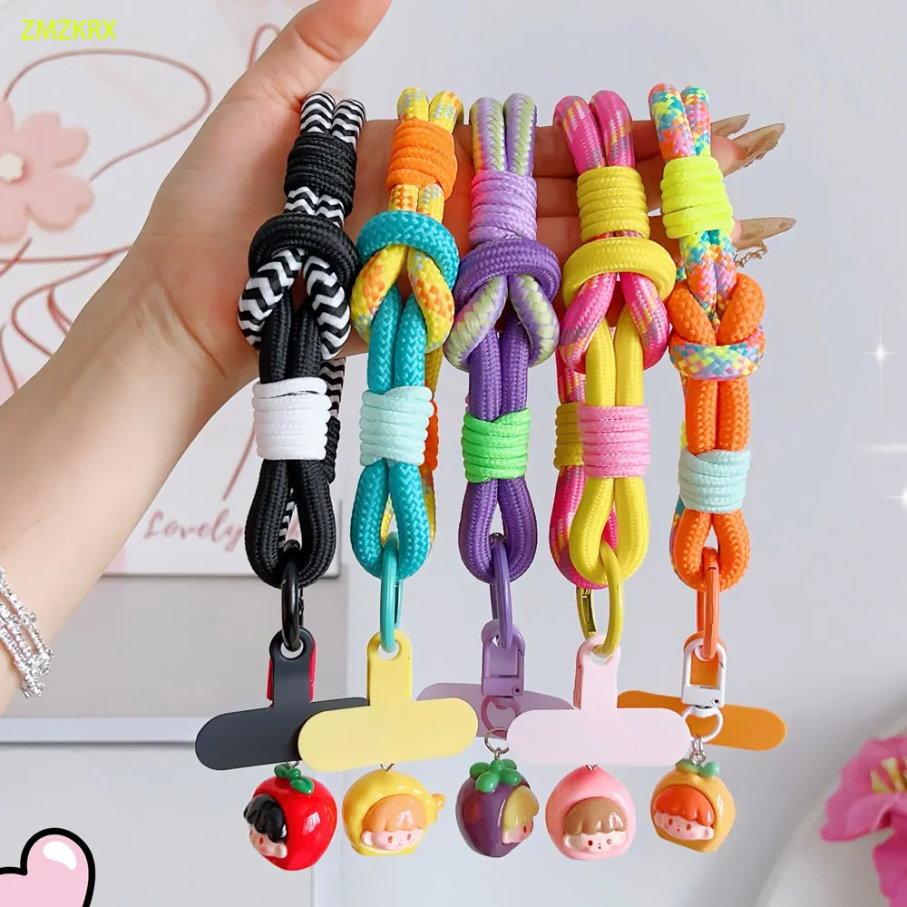 

Милый мультяшный кулон с фруктами, ремни для мобильного телефона, подвесной шнур, ремешок для мобильного телефона, короткий ремешок на запястье, очаровательный брелок-цепочка с защитой от потери