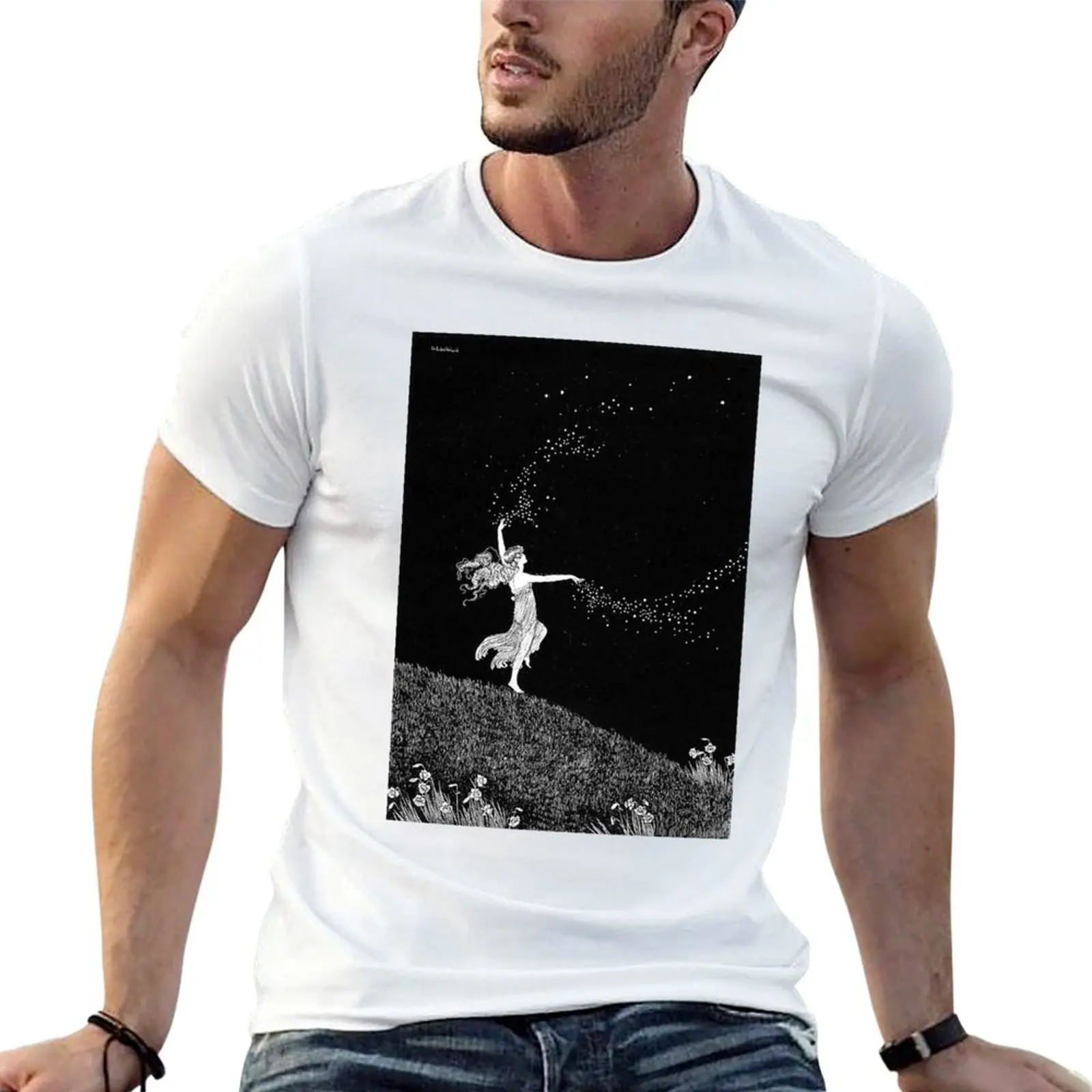

Fairy Scattering Stars - The Enchanted Forest - Ida Rentoul Outhwaite T-Shirt funny t shirts man T-Shirt