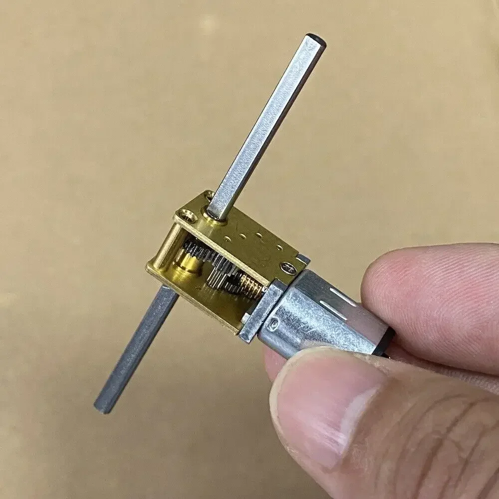 DC 6V-12V Mini N20 Full Metal Gearbox Gear Reduction Motor 28.7mm Long Shaft Dual Shaft D-shaft for Model Train Toy Car
