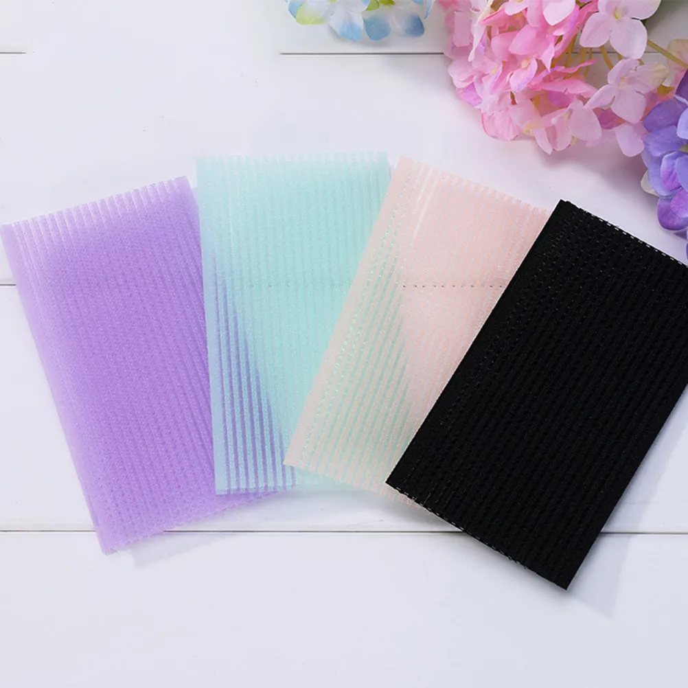 2Pcs Hair Bang Sticker for Women Girls Large No-Metal Elastic Ponytail Holder Workout Play Styling Quick Fringe Hair