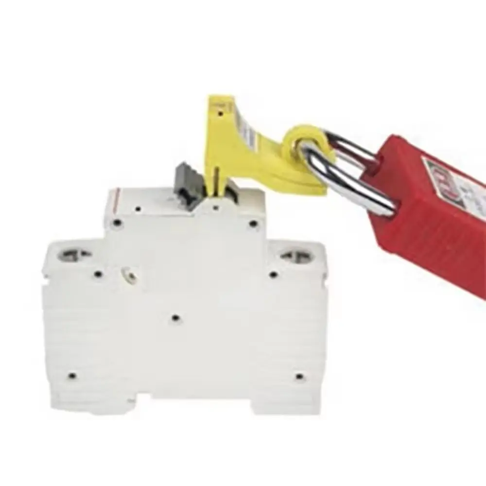 1Pcs Nylon Circuit Breaker Lockout Device Yellow Compact Mechanical Design Miniature Circuit Breaker Safety Lockout Outward Pin