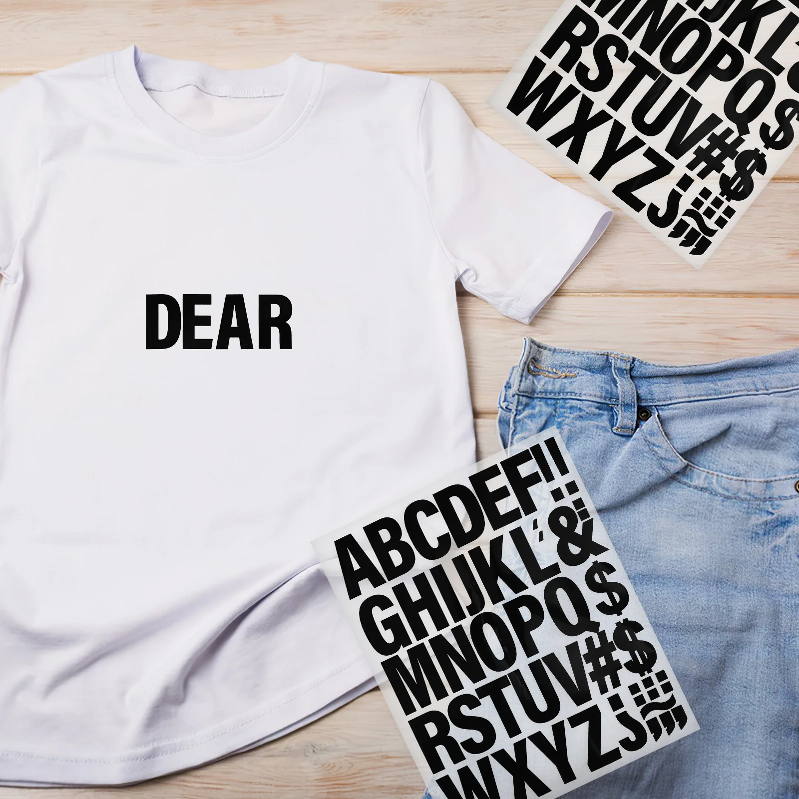 

10 Sheets Iron on Letters Heat Transfer Vinyl Letter Stickers for Clothing Fabric T-Shirt DIY Craft Clothes Iron on Appliques