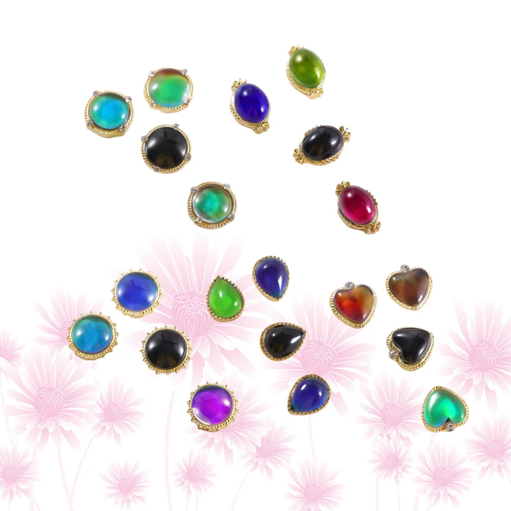 5Pcs Temperature Changing Opal Nail Sticker Set Creative Nail Art Decoration Party Manicure Accessories Unique Shiny Decals