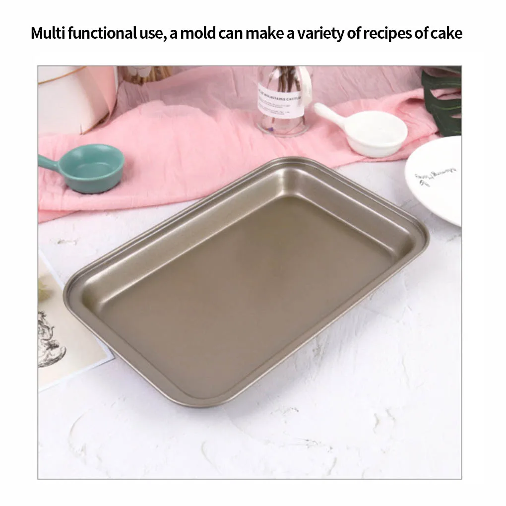 Rectangle Baking Pan Cookie Biscuit Pastry Stainless Steel Baking Oven Tray Non-stick Coating