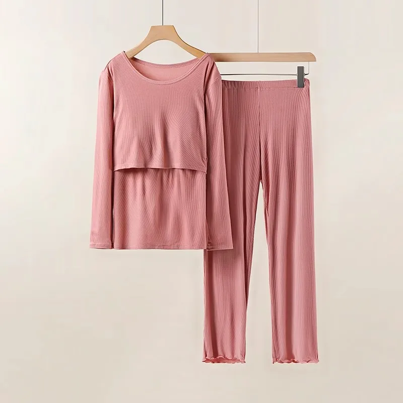 

Maternity Clothing Women Pajama Pregnant Clothes 2025 Spring New Long Sleeve Sleepwear For Sleeping Breastfeeding Pajamas