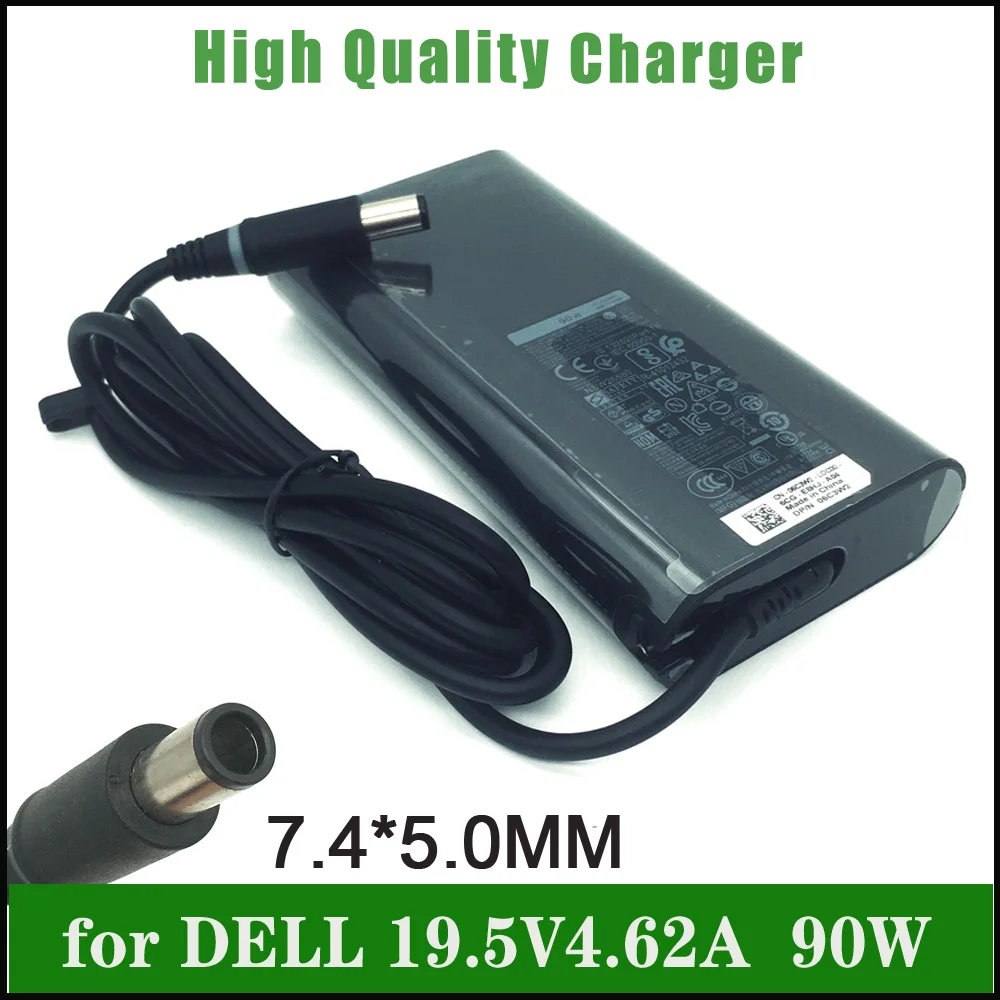 Carregador original para laptop 90W para Dell Studio: 1435 1440 1450 1457 1458 1535 1536 1537 1555 1557 1558 1569 Adaptador AC 19,5V 4,62A