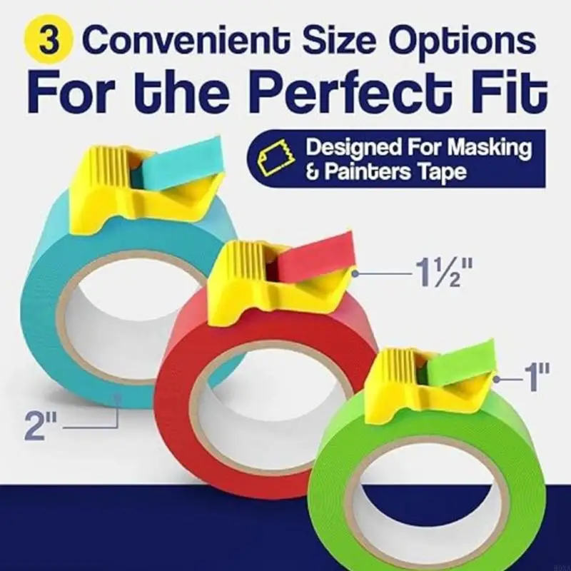 H0XA 3pcs Multiple Size Tape Dispenser for Packaging Parcels Tape Application
