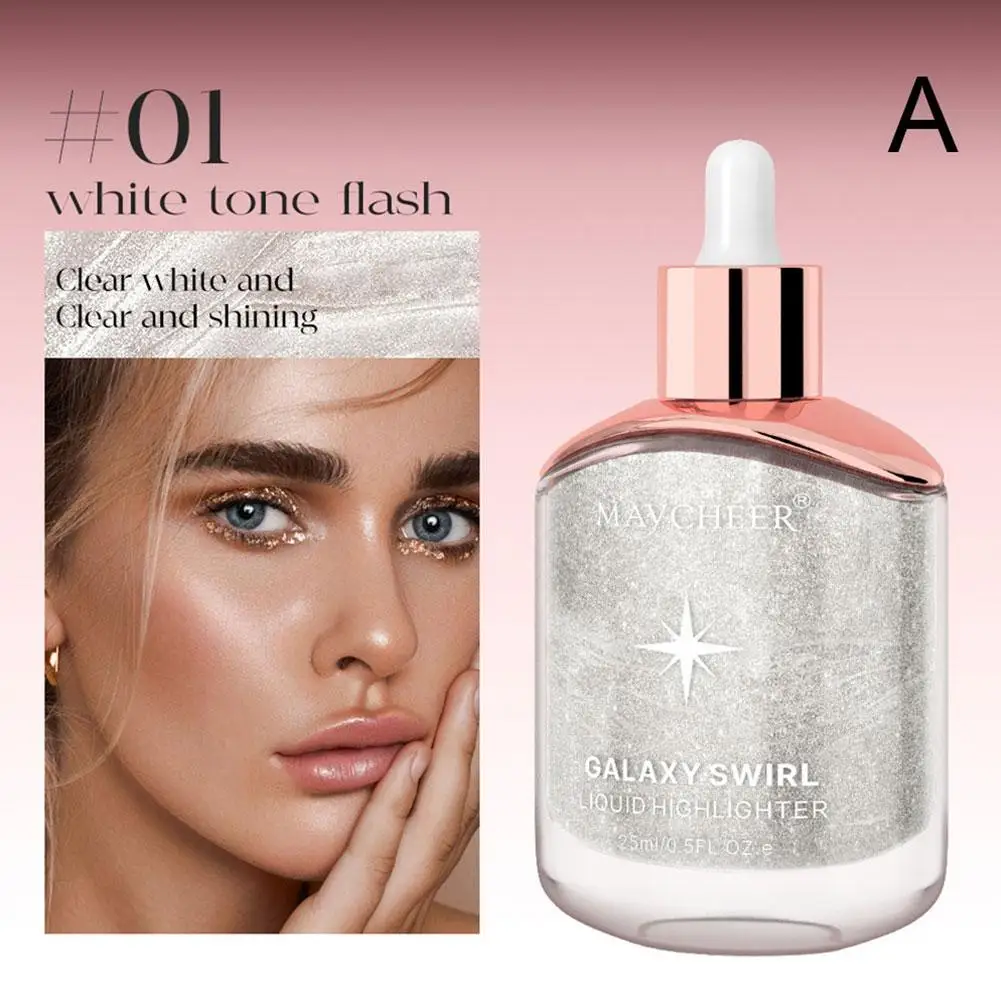 4 ألوان الوجه السائل هيغليغتر برونزي الكنتوري تسليط الضوء على السائل تألق لامع أخف Iluminador الوجه عالية ماكياج ماكيل R7P2