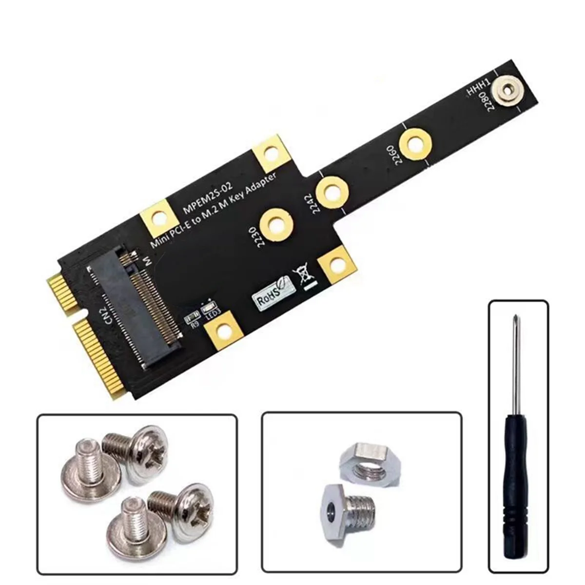 Карта адаптера AT87-NVME SSD-MINI PCI-E Многофункциональный модуль M.2 NGFF NVME KEY M — MINI PCIE